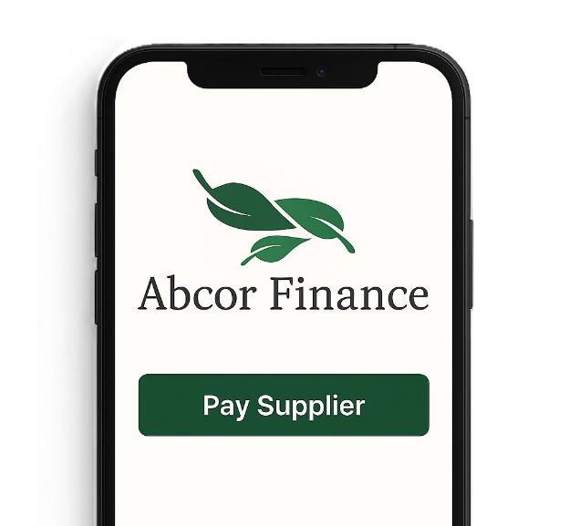 Abcor Finance App on Phone